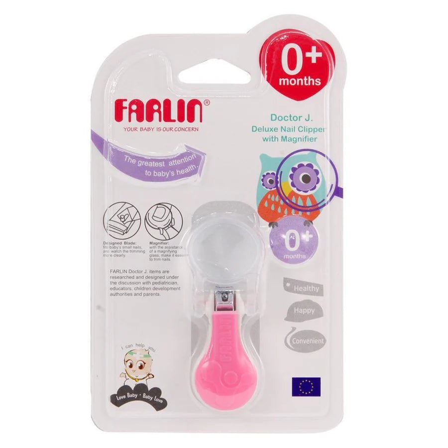 2026/05/1000110866.jpg FARLIN DELUXE NAIL CLIPPER WITH MAGNIFIER - PINK - Image 1