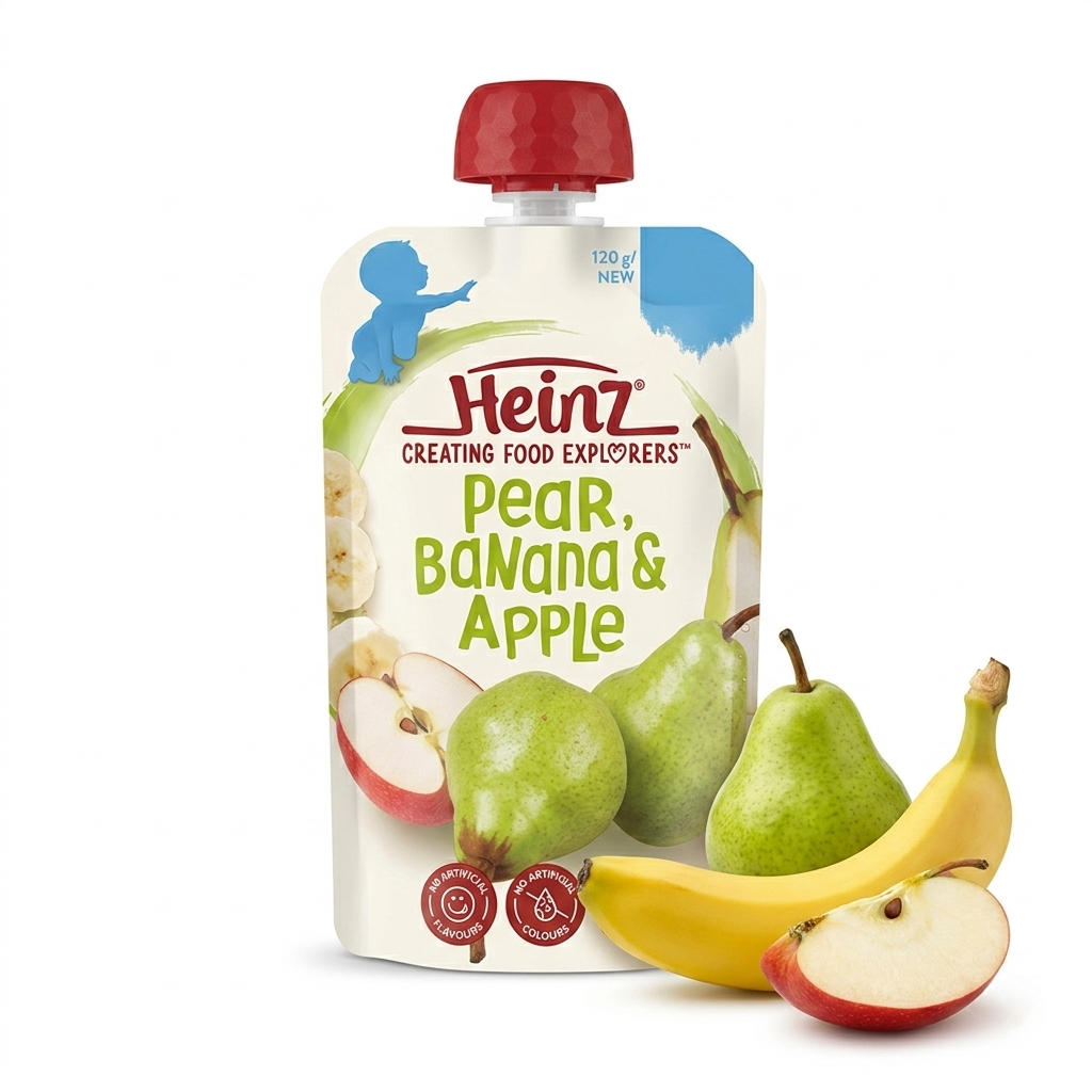2026/05/1000111102.png Heinz® Pear, Banana and Apple 4+ months 120g - Image 1