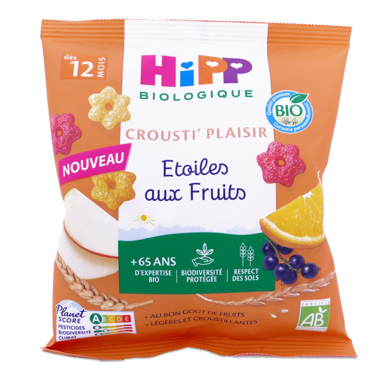 HIPP ORGANIC CRUNCHY PLEASURE STAR FRUITS 12 MONTHS+