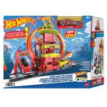 Hot Wheels City Super Loop Fire Station Playset, Track Set With 1 Toy Car
