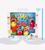 Playgro Jungle Friends Teething Toys and Rattles Gift Set - Image 2