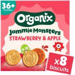 Organix Jammie Monsters Biscuits Organic Kids Snack Multipack 8x8g 36 months+